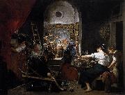 Diego Velazquez The Fable of Arachne a.k.a. The Tapestry Weavers or The Spinners oil painting artist
